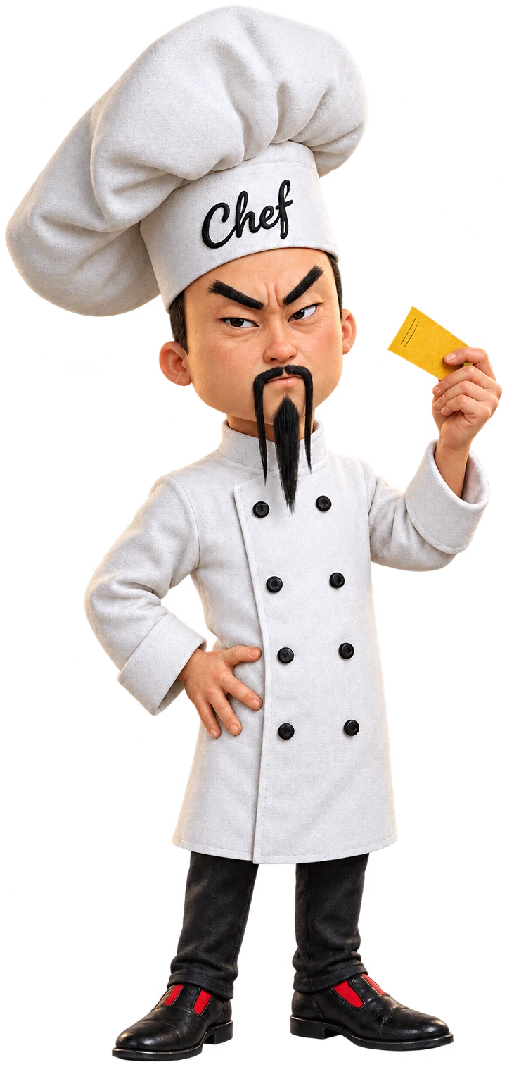 Chef Japas, o mascote do Japa's Pastéis